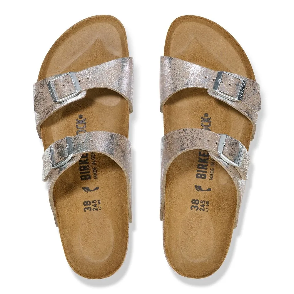 'Birkenstock' Women's Sydney Sandal - Washed Taupe / Silver