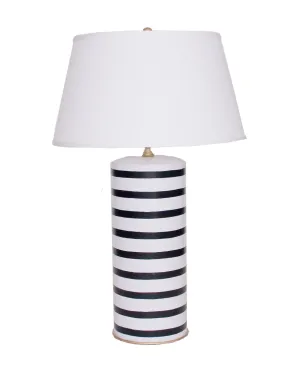 Black Stripe Stacked Lamp