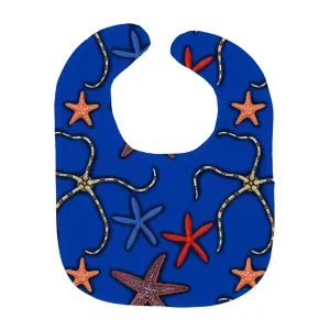 Blue Starfish Baby Bib