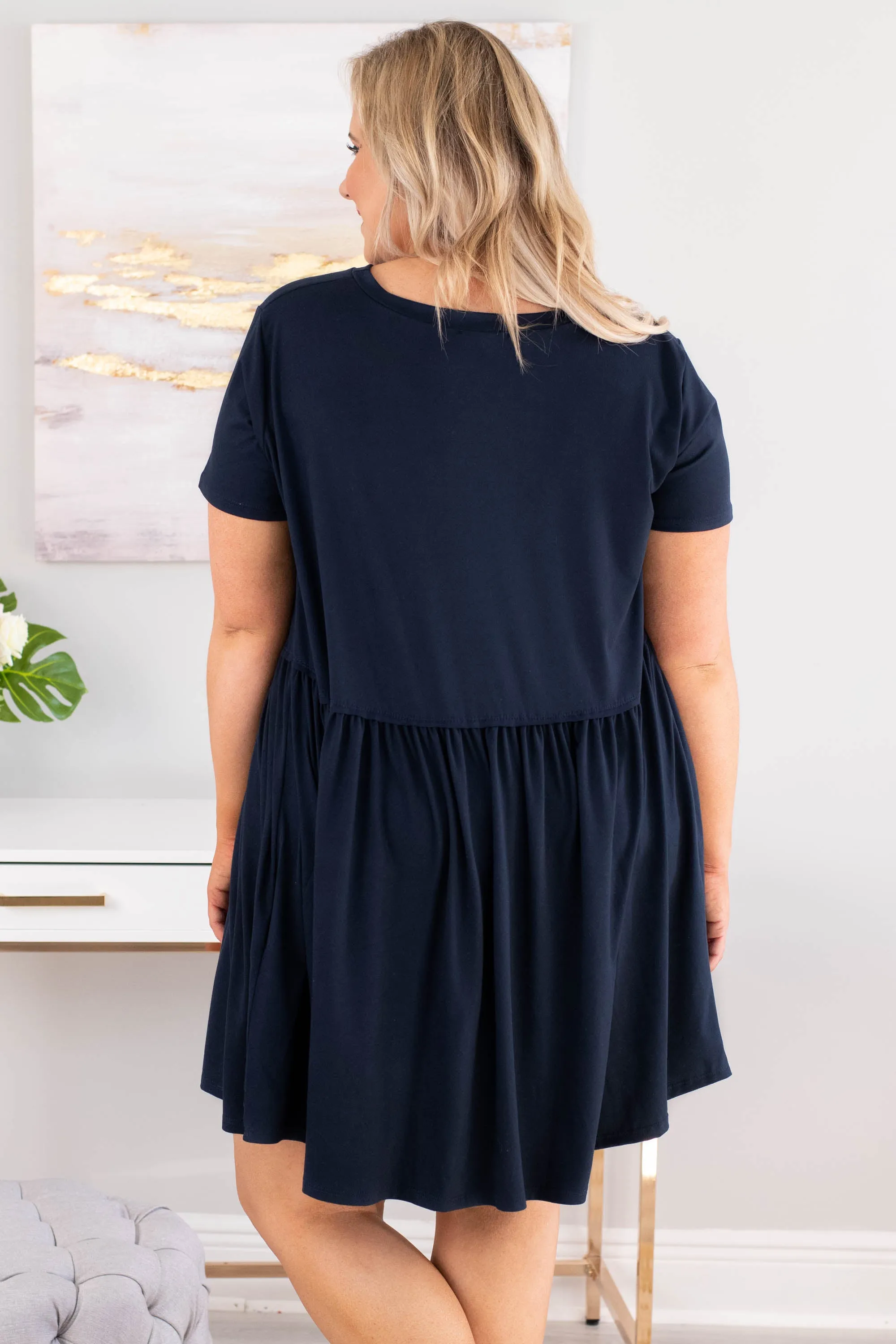 Bold Spirit Dress, Navy