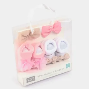 Booties & HeadBand 4Pcs Set