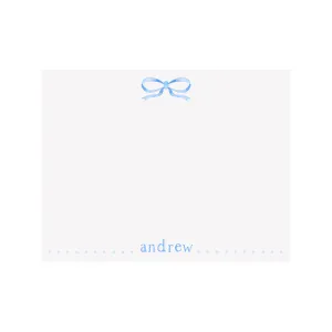 Bow Blue Stationery