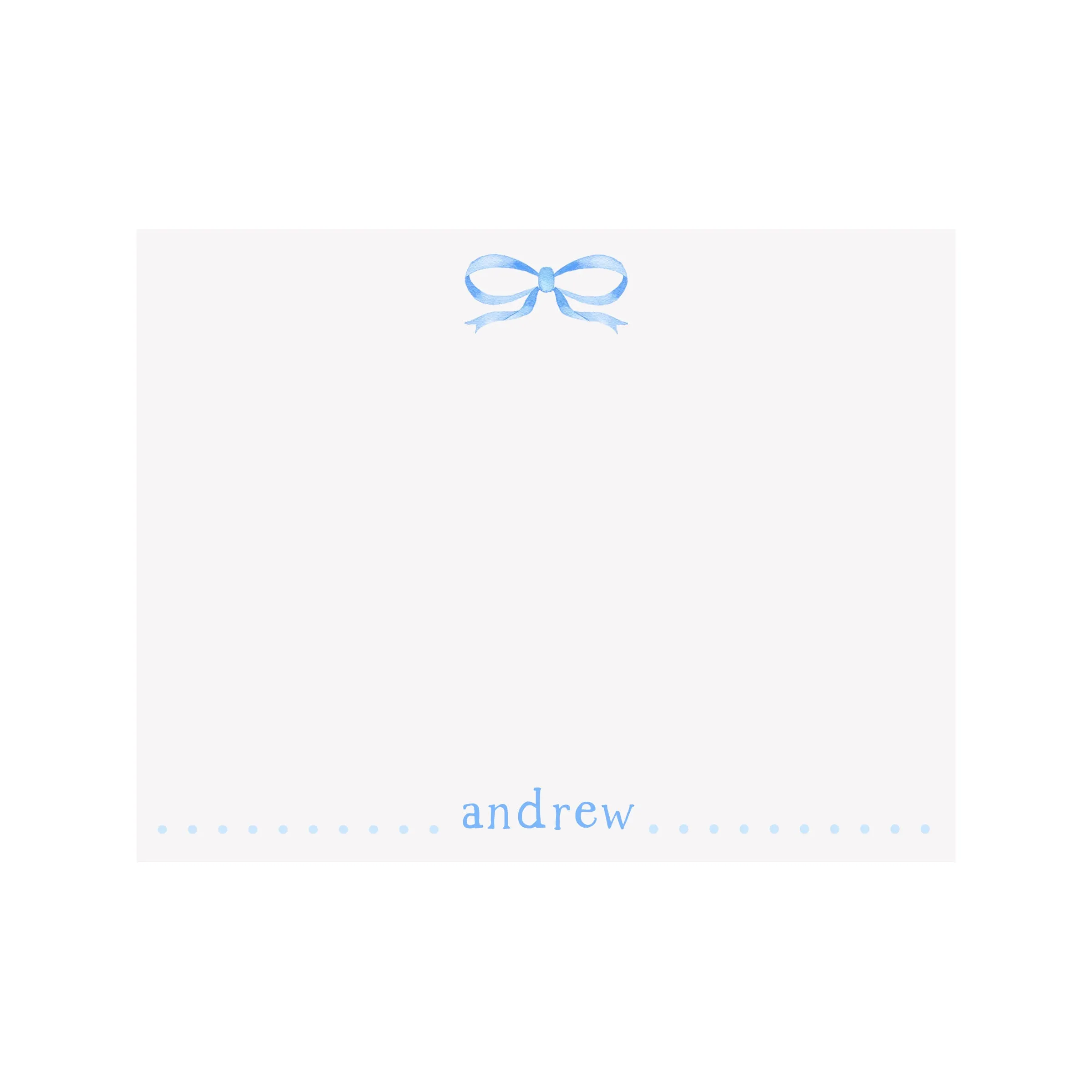 Bow Blue Stationery