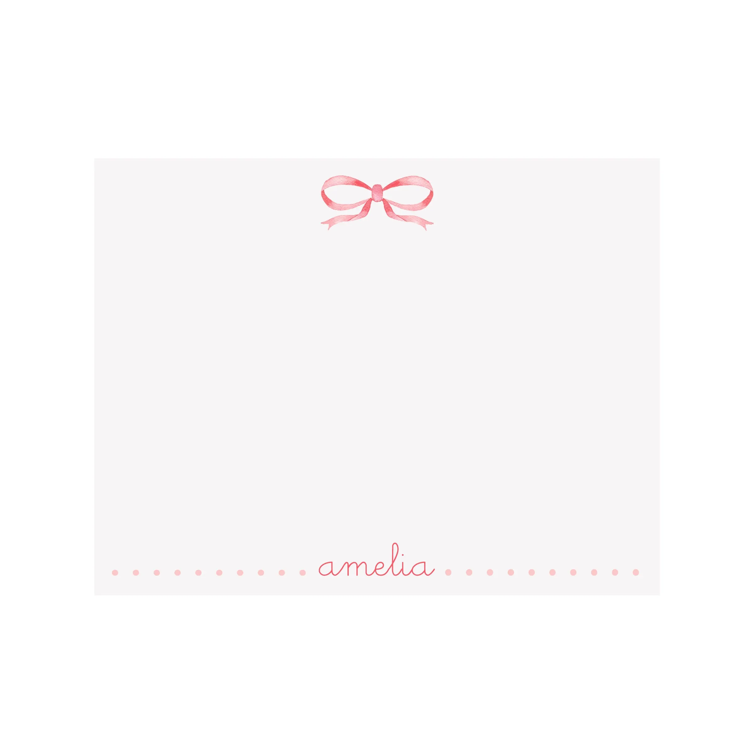 Bow Pink Stationery