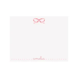 Bow Pink Stationery