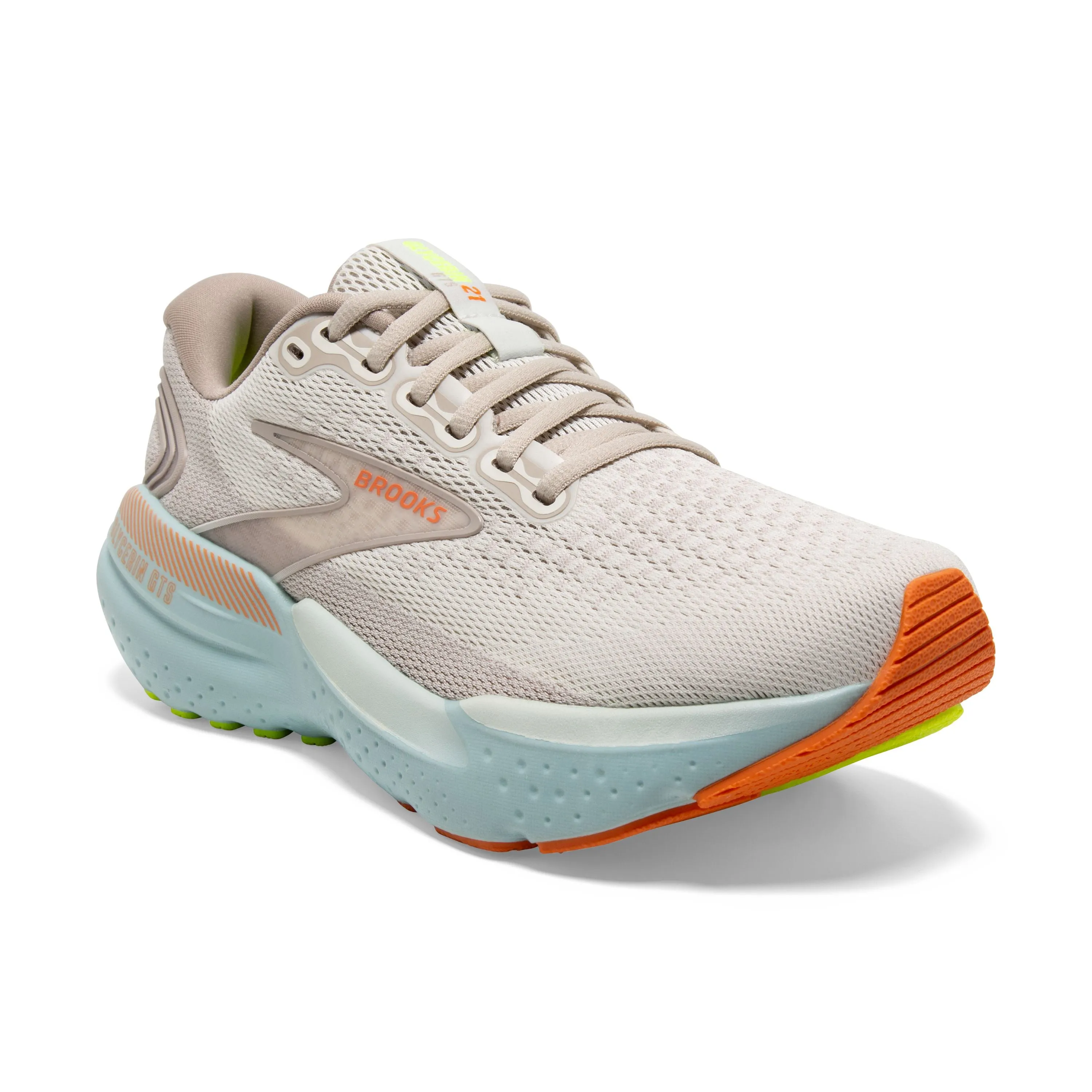 Brooks | Glycerin GTS 21 | Women's | Coconut/Aqua/Autumn Sunset