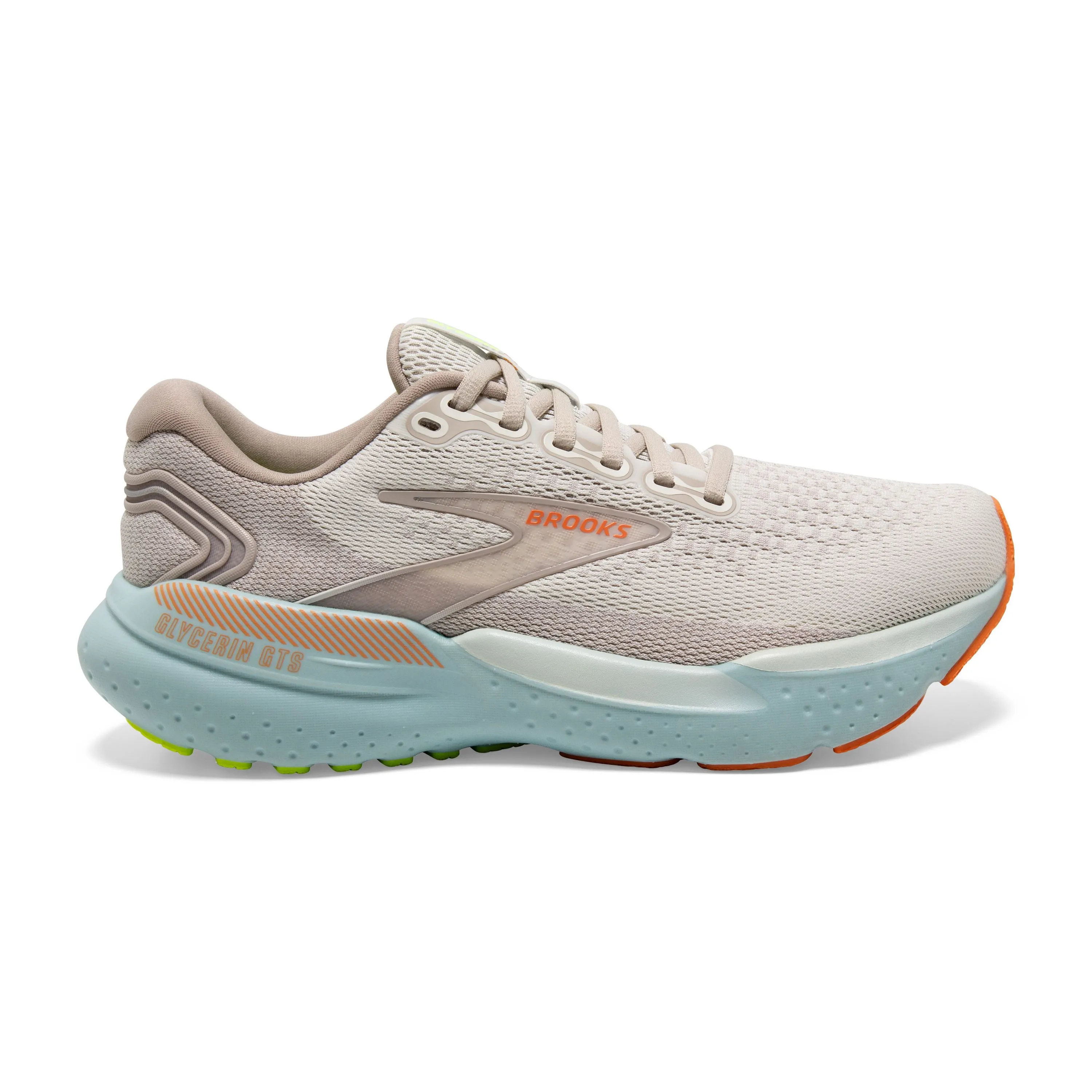 Brooks | Glycerin GTS 21 | Women's | Coconut/Aqua/Autumn Sunset