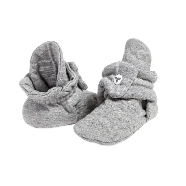 Burt's Bees - Quilted Bee Organic Cotton Baby Booties - Grey