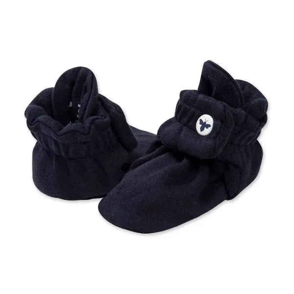 Burt's Bees - Solid Organic Cotton Baby Booties - Dark Blue