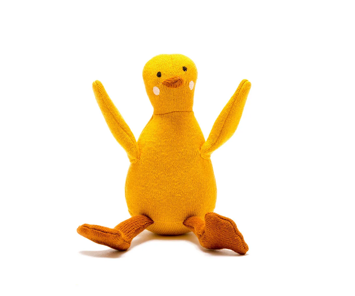 BY5839 Knitted Yellow Duck Soft Toy By Best Years