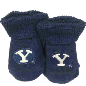 BYU Cougars Two Feet Ahead Infant Baby Newborn Navy "Y" Logo Socks Booties