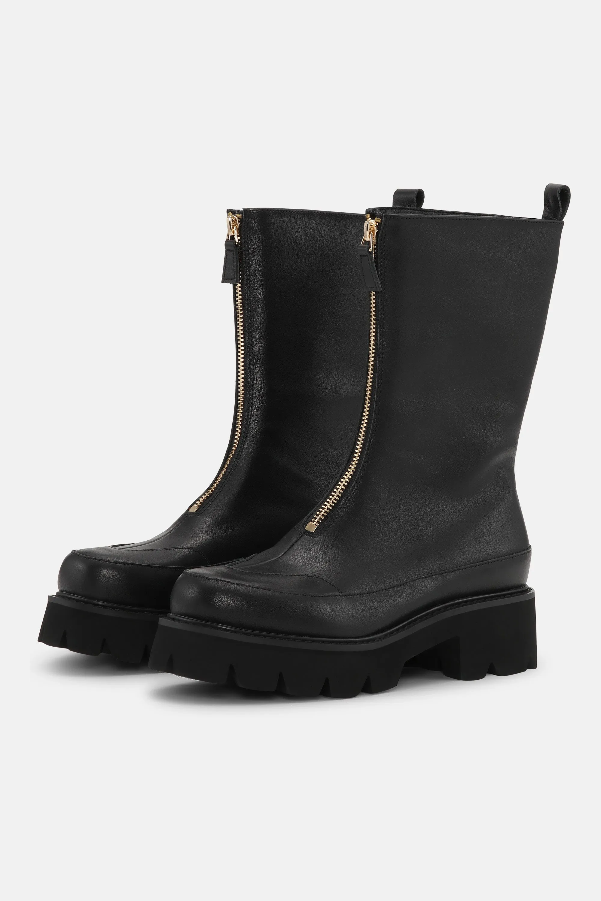 Calf Length Boots - Black