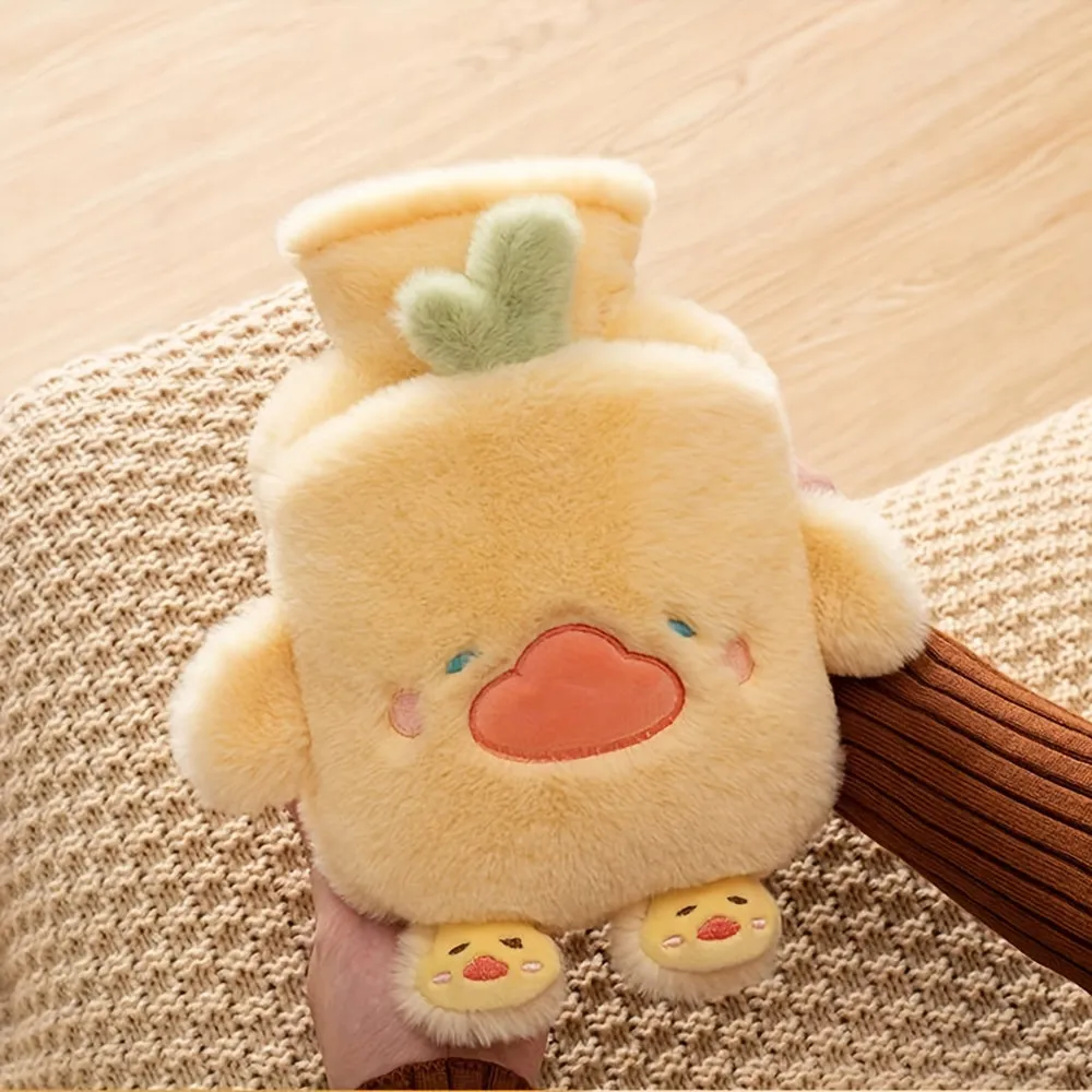 Cartoon Plush Hot Water Bag, Cute Hand Warmer Removable, Washable Warm Water Bag, Thickened Period Available, Dinosaur Chicken Bear Multicolor Embroidery, Water Injection Hot Water Bag