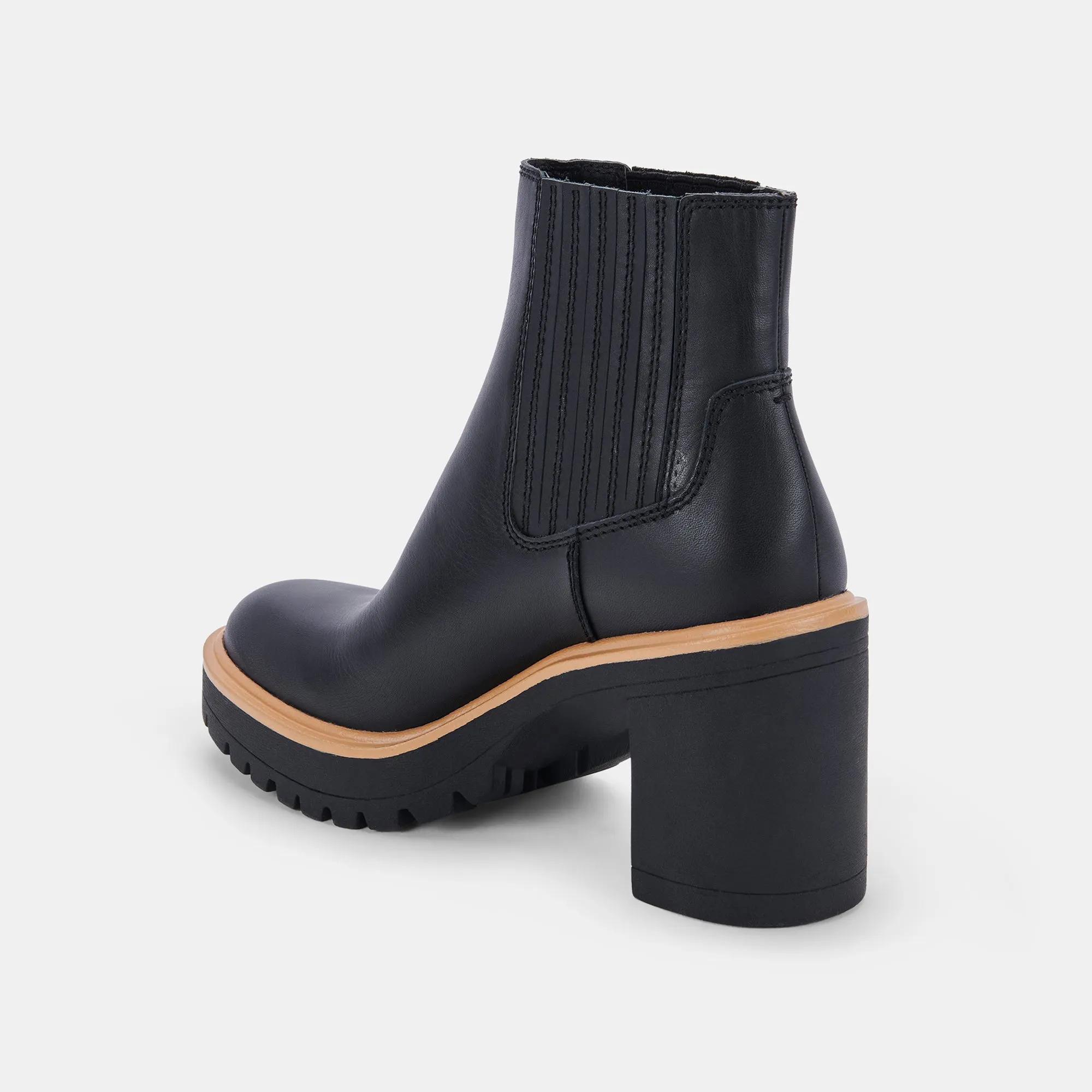 CASTER H2O BOOTIES ONYX LEATHER - re:vita