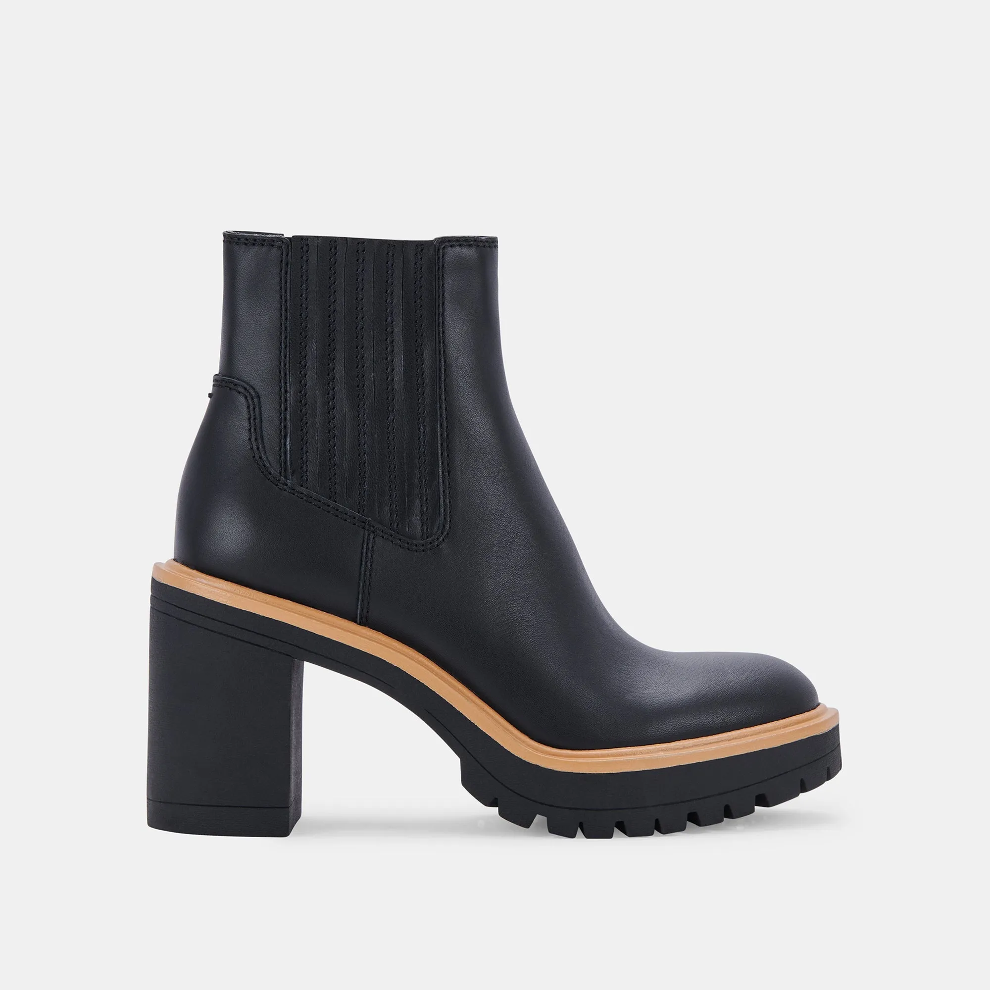 CASTER H2O BOOTIES ONYX LEATHER - re:vita