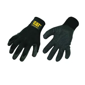 Cat CAT017400L Protective Gloves, L, Knit Wrist Cuff, Cotton/Polyester Glove, Black