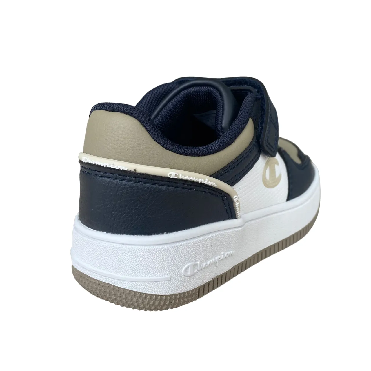 Champion scarpa sneakers da bambino con laccio elastico Rebound 2.0 Low S32414 blu-bianco-beige