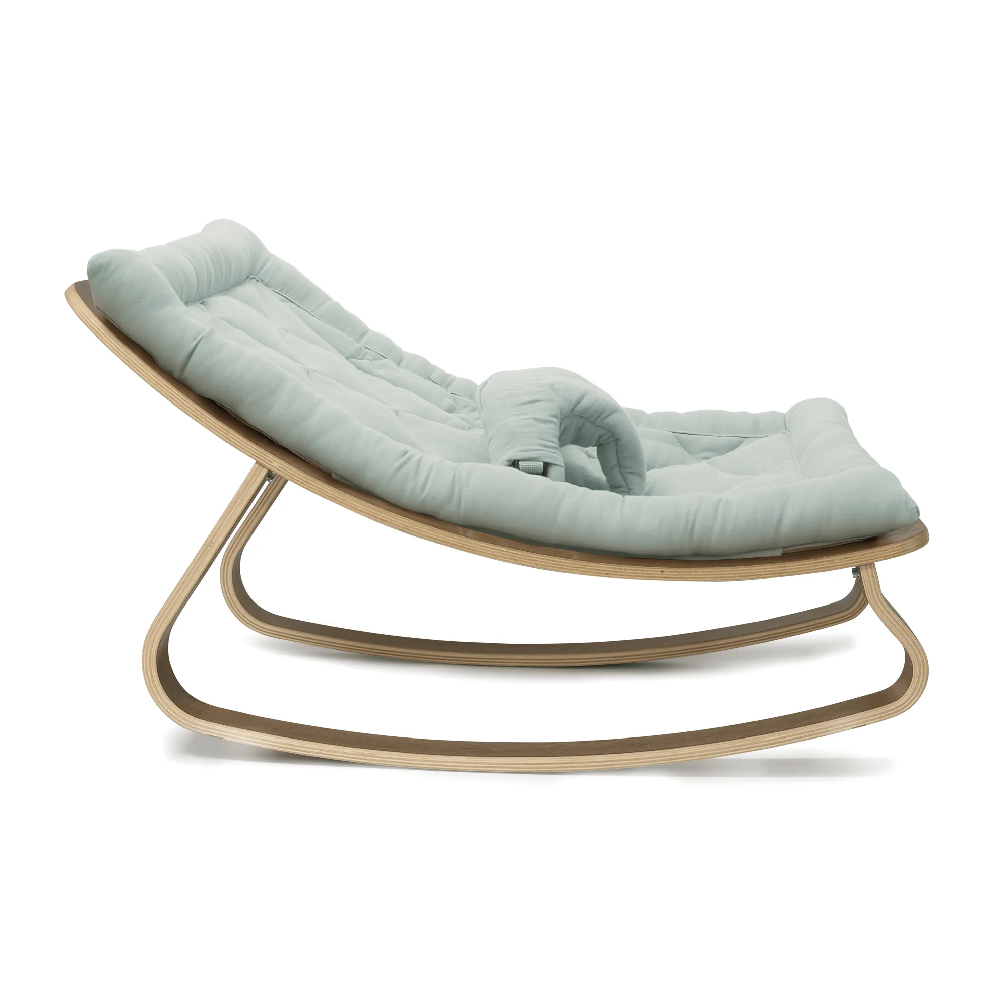 Charlie Crane LEVO Baby Rocker - Walnut with Farrow Cushion