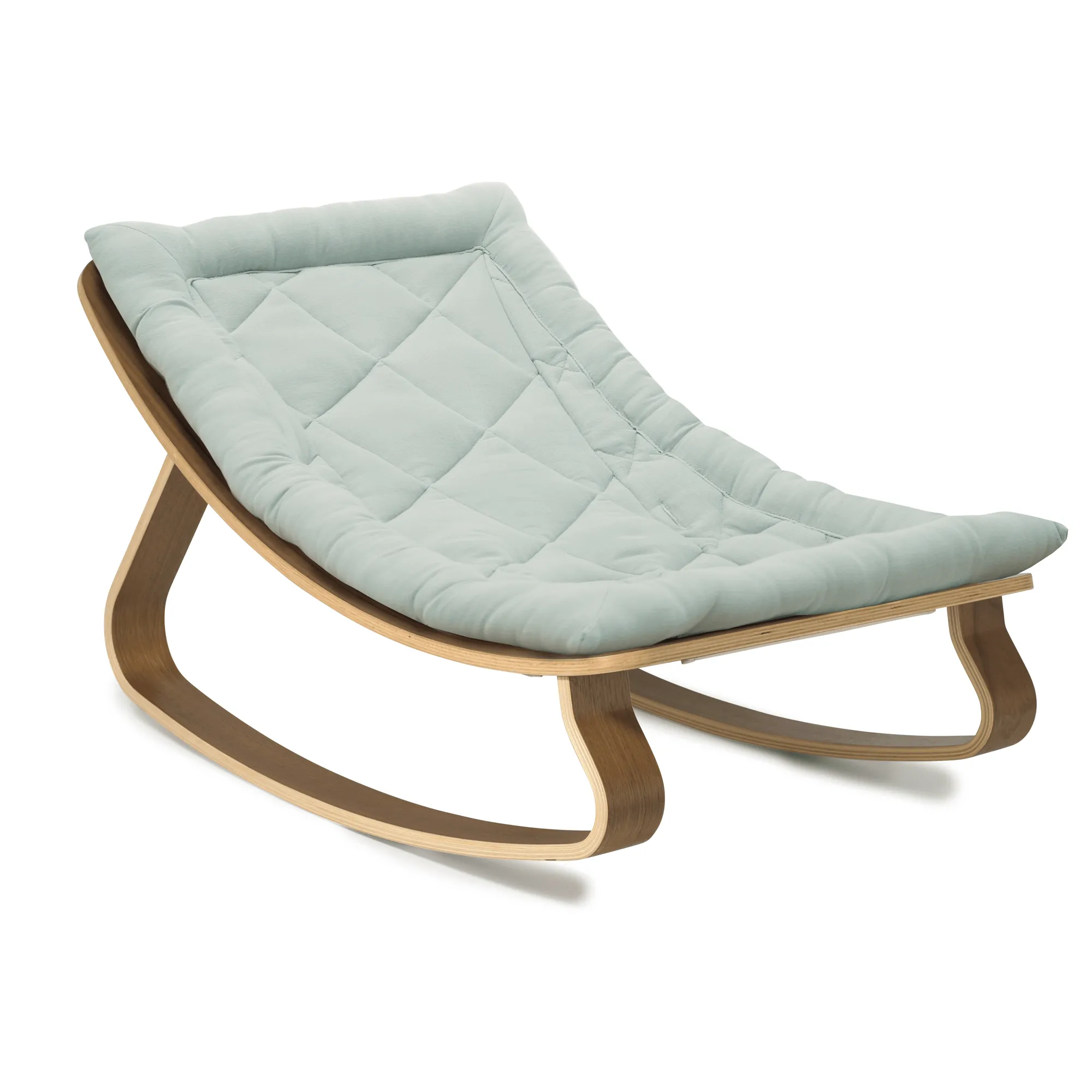 Charlie Crane LEVO Baby Rocker - Walnut with Farrow Cushion