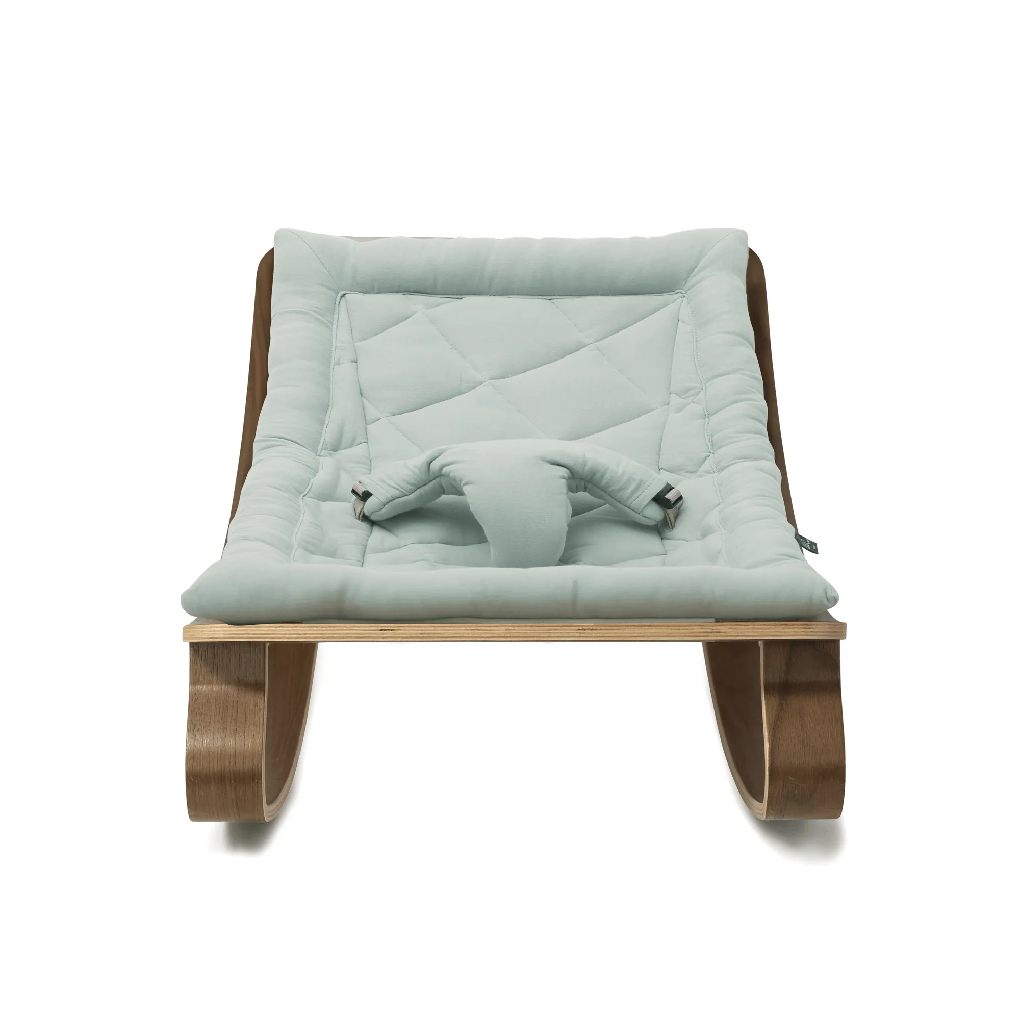 Charlie Crane LEVO Baby Rocker - Walnut with Farrow Cushion