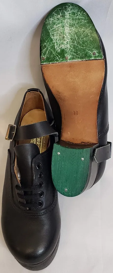 Ciara -- Children's " Green " Jig Shoe -- Black