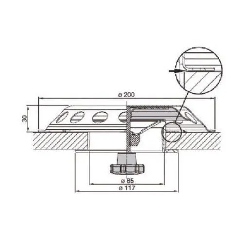 Closable Deck Ventilator Type UFO2