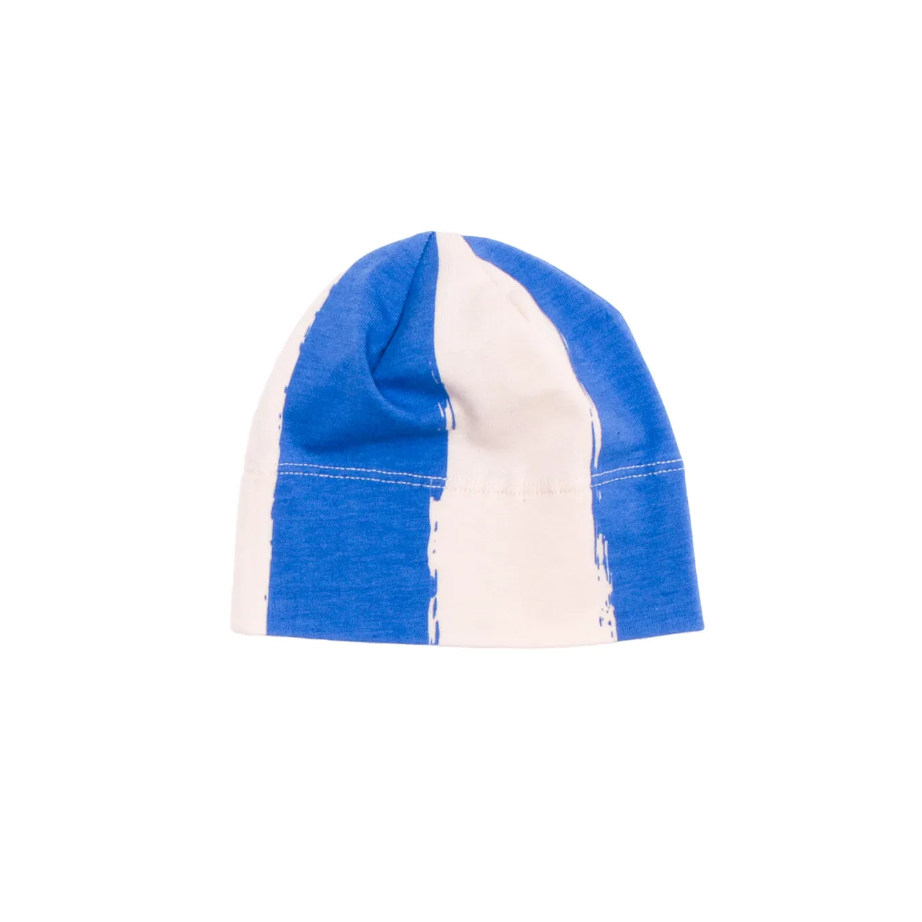 Cotton Baby Hat in Blue Stripes