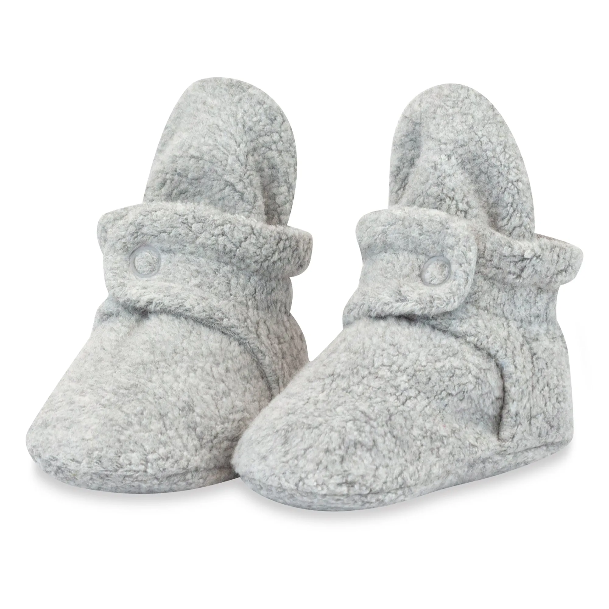 Cozie Fleece Baby Bootie 3 Pack - Gray/Black/Heather Gray