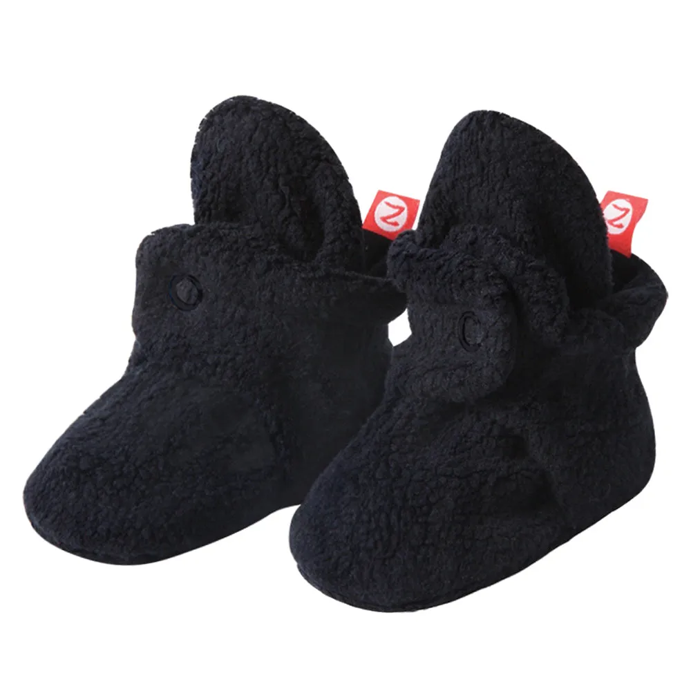 Cozie Fleece Baby Bootie 3 Pack - Gray/Black/Heather Gray