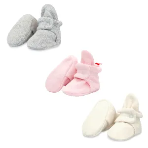 Cozie Fleece Baby Bootie 3 Pack - Heather Gray/Baby Pink/Cream