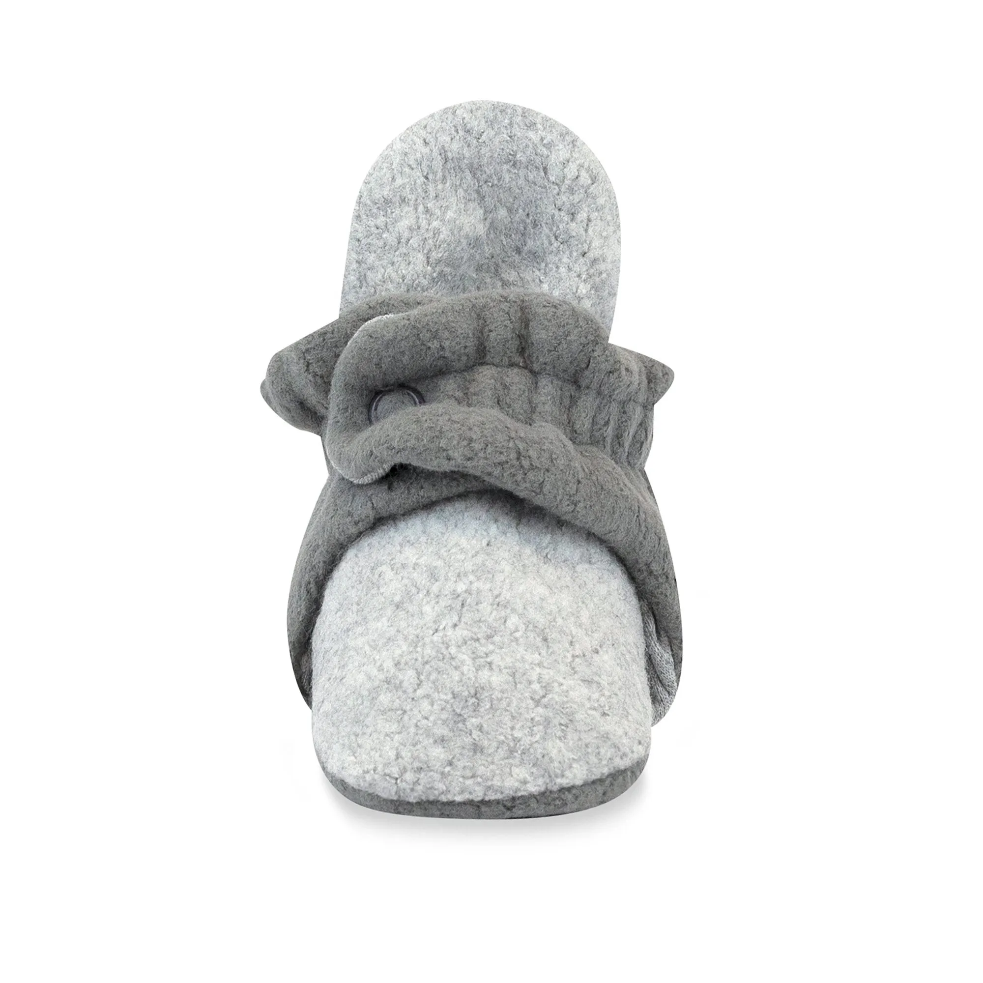 Cozie Fleece Color Block Gripper Baby Bootie - Heather Gray/Gray