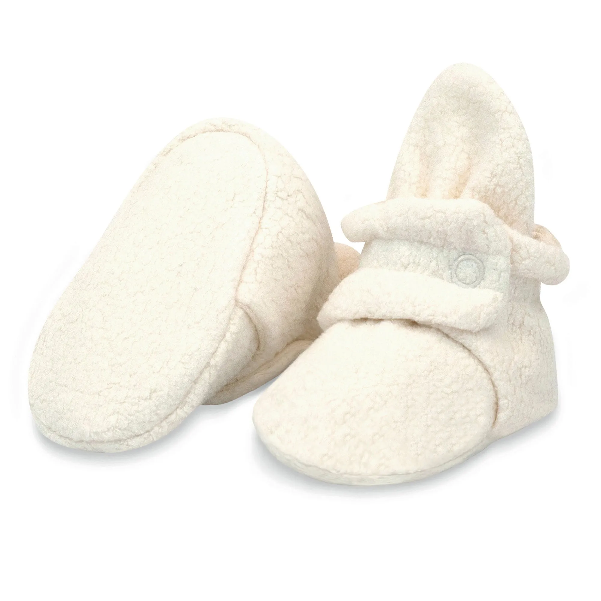 Cozie Fleece Gripper Baby Bootie - Cream