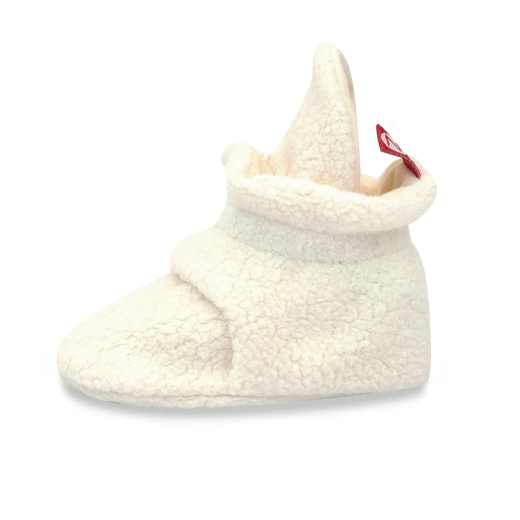 Cozie Fleece Gripper Baby Bootie - Cream