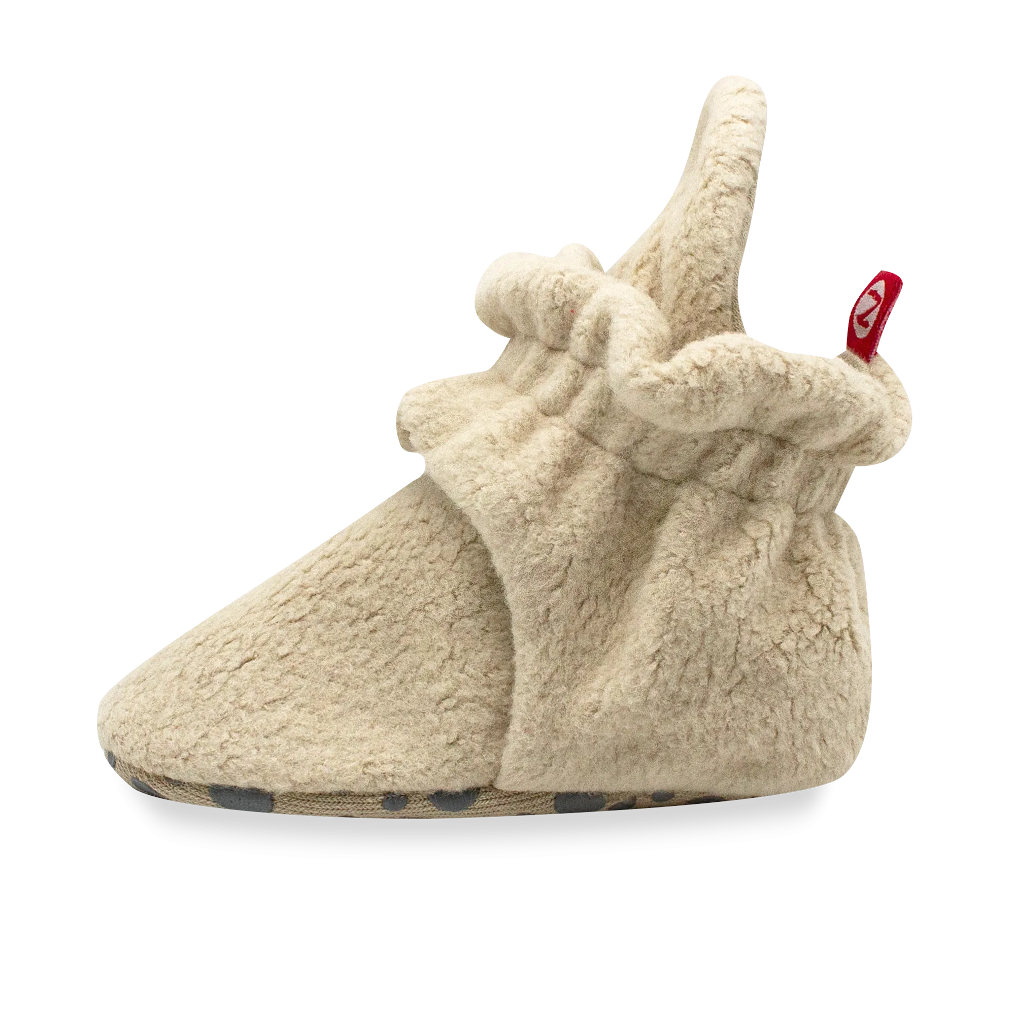 Cozie Fleece Gripper Baby Bootie - Khaki