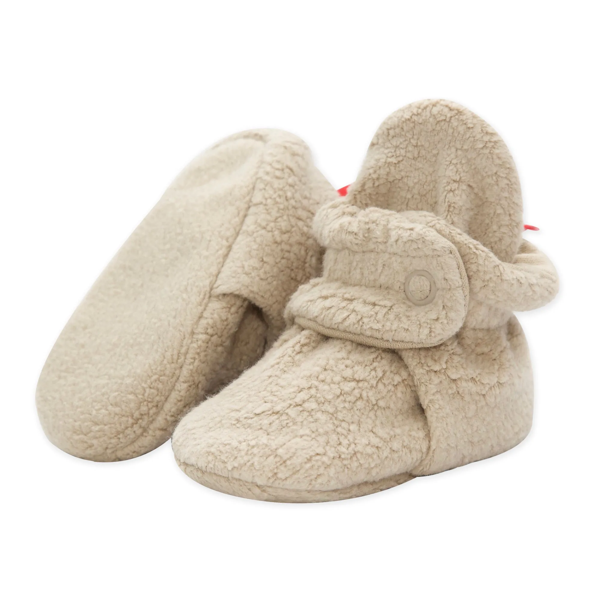 Cozie Fleece Gripper Baby Bootie - Khaki