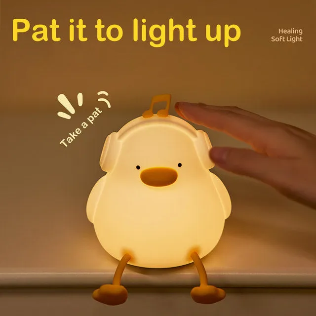 Cute Duck Touch Silicon Lamp - USB Chargeable