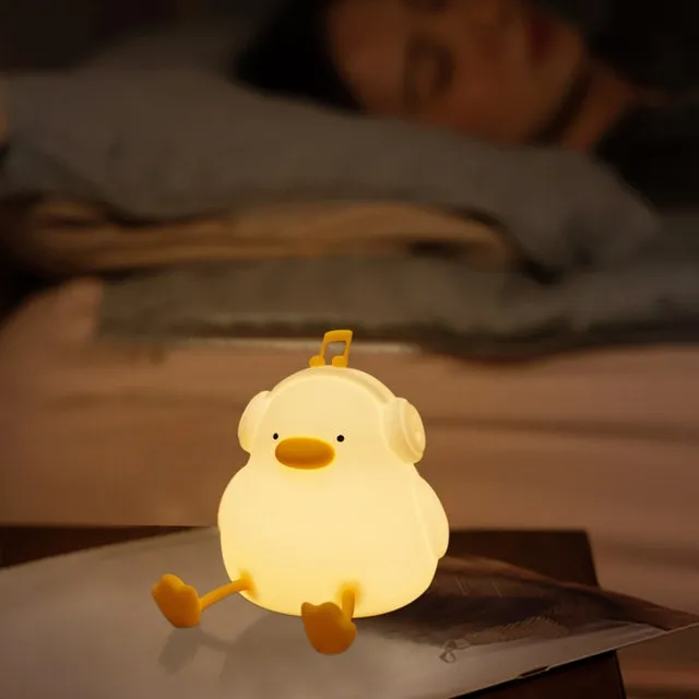 Cute Duck Touch Silicon Lamp - USB Chargeable