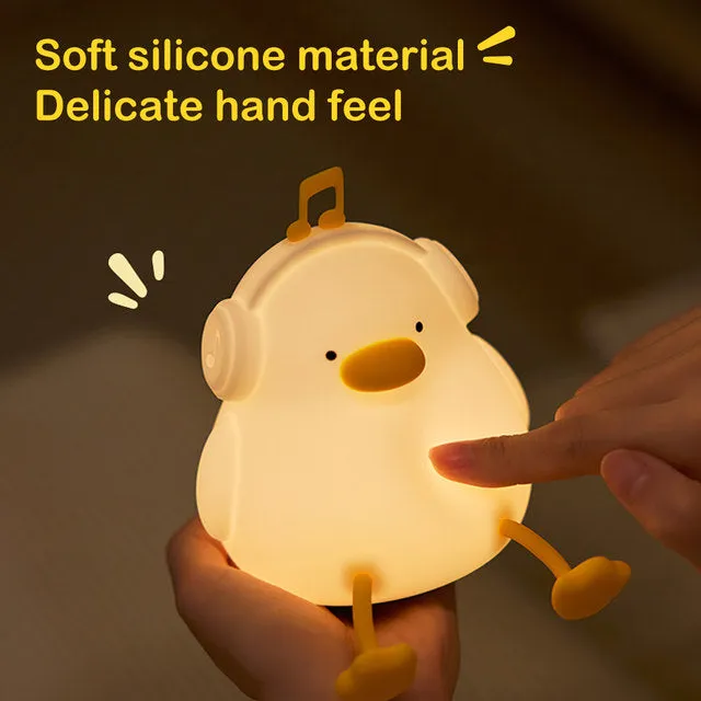 Cute Duck Touch Silicon Lamp - USB Chargeable