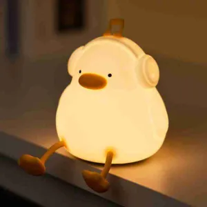 Cute Duck Touch Silicon Lamp - USB Chargeable