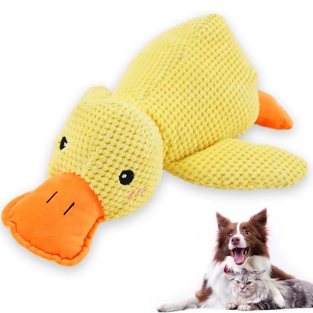 Cute Plush Duck Squeaky Dog Toy with Soft Squeake