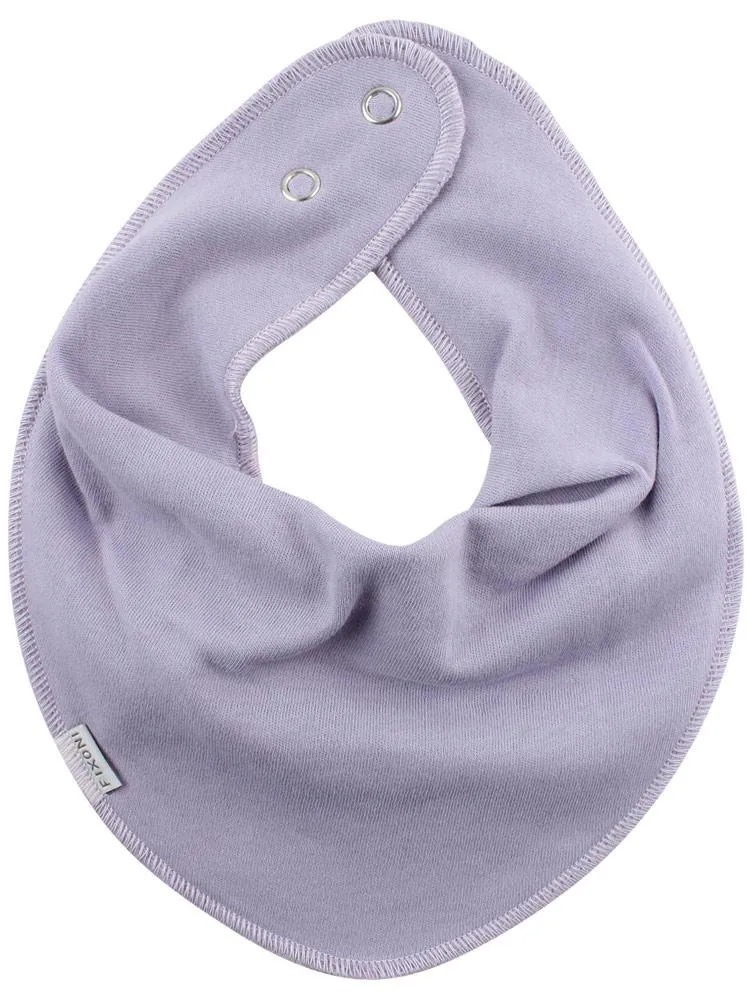 Double Layered Cotton Scarf Bib - Lilac