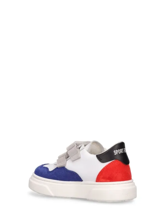 Dsquared2   Printed leather strap sneakers 