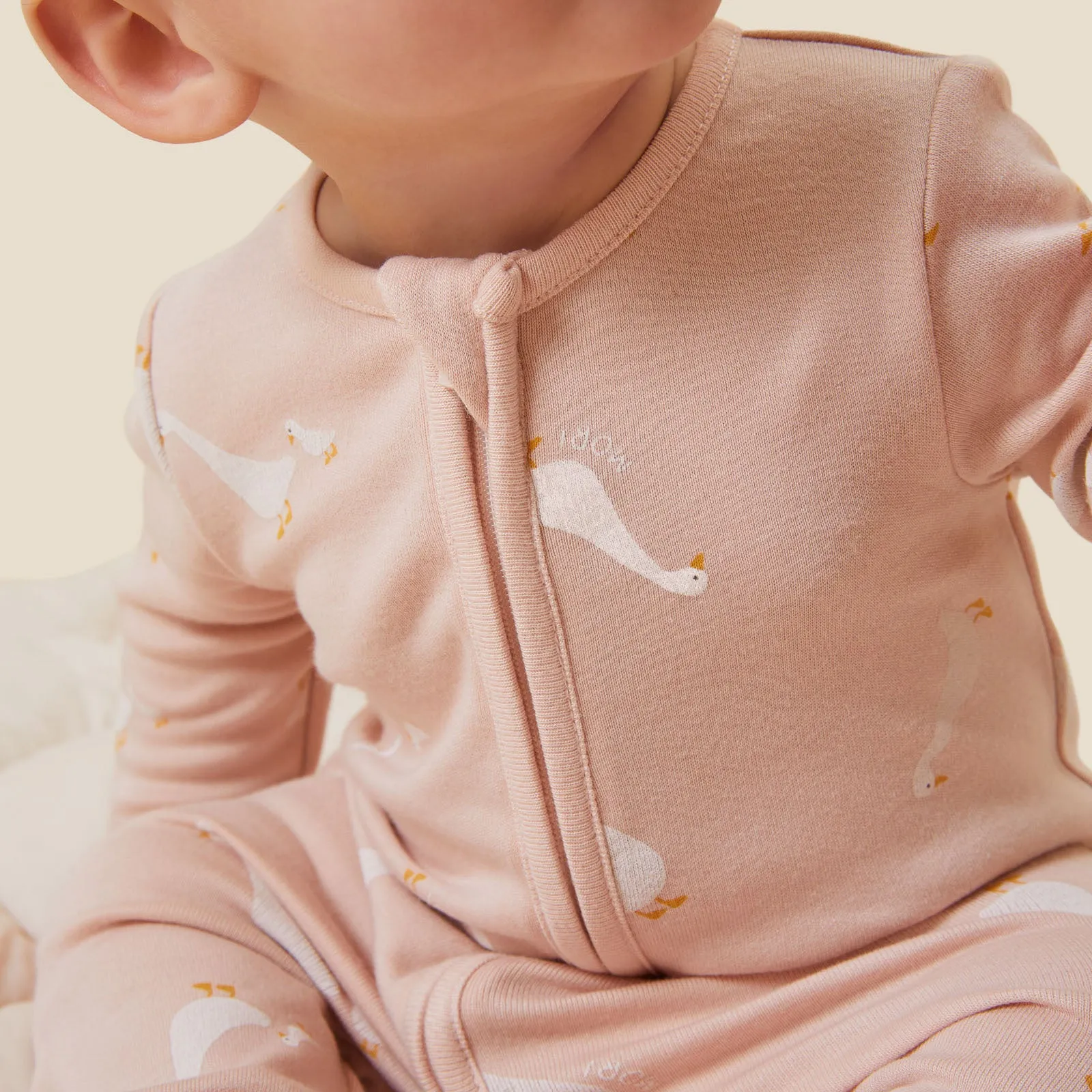 Duck Clever Zip Baby Pajamas