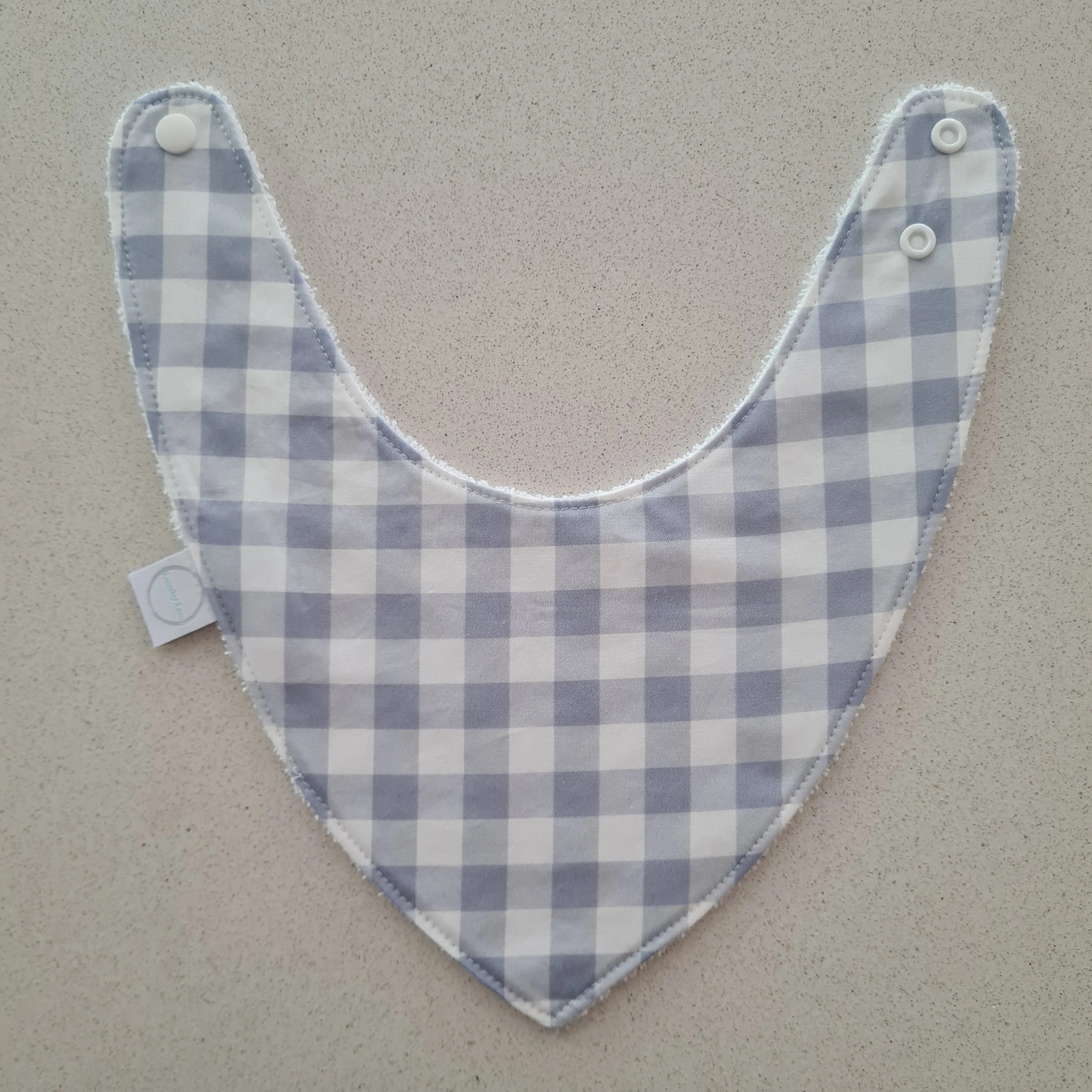 Duck Egg Gingham Bib