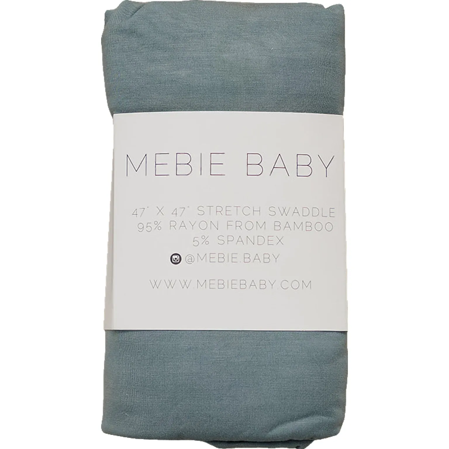 Dusty Blue Bamboo Stretch Swaddle Blanket