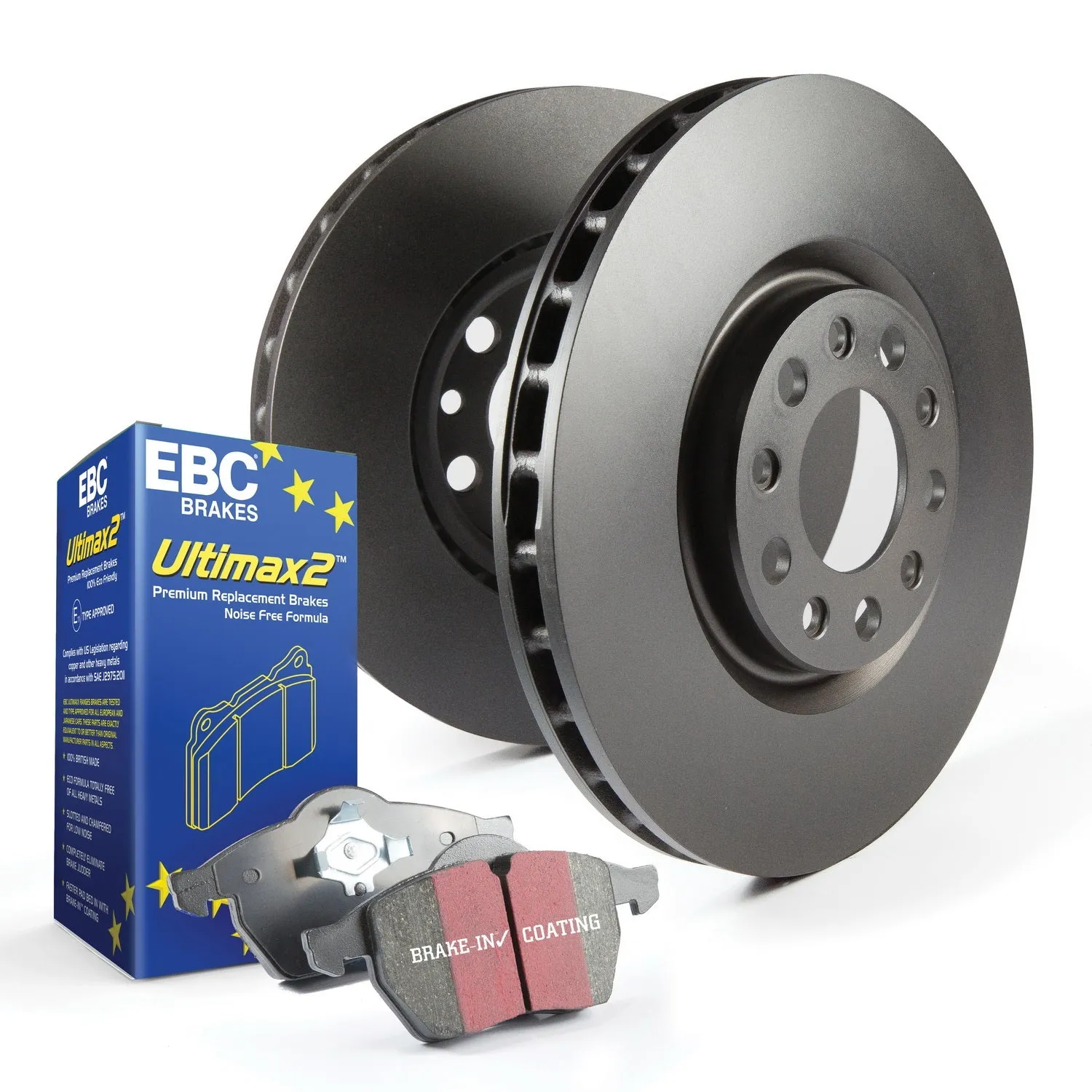 EBC Brakes S20K2207 S20 Kits Ultimax and Plain Rotors