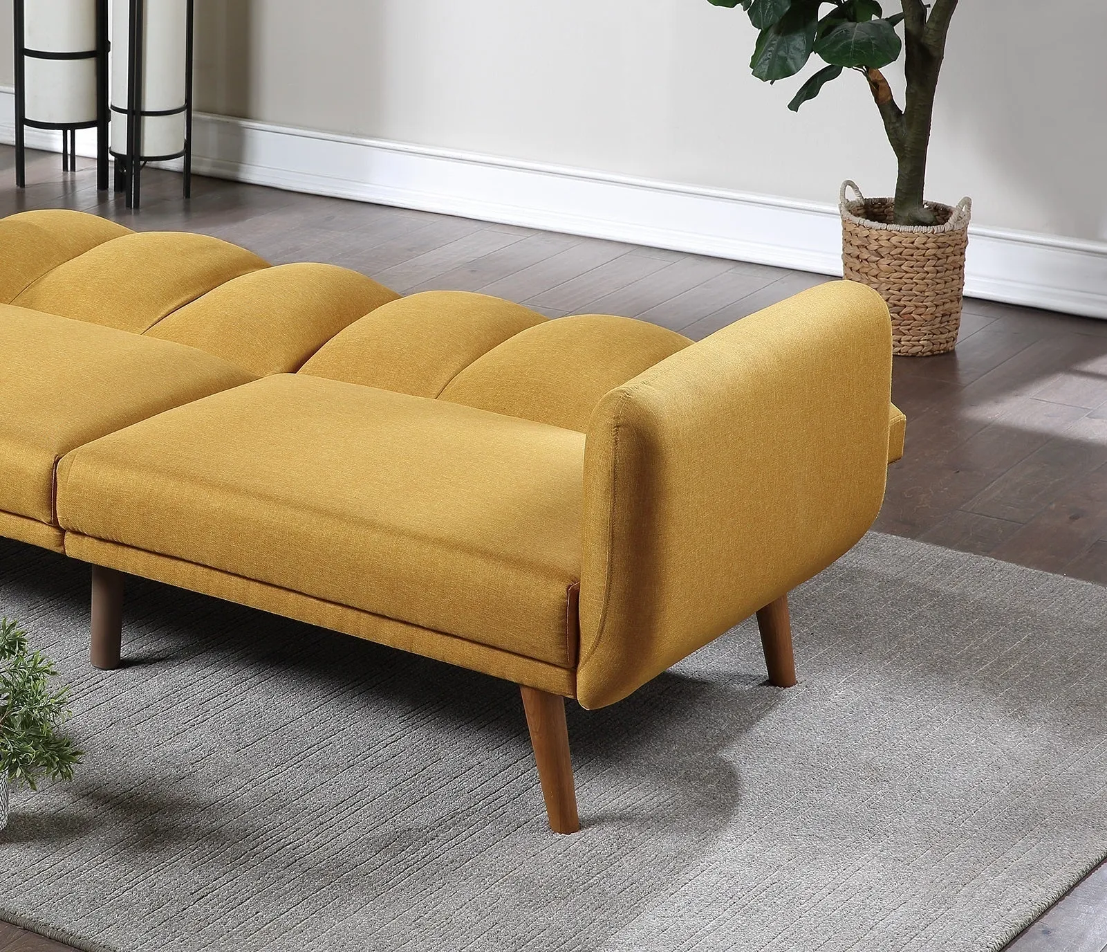 Elegant Modern Sofa-Mustard