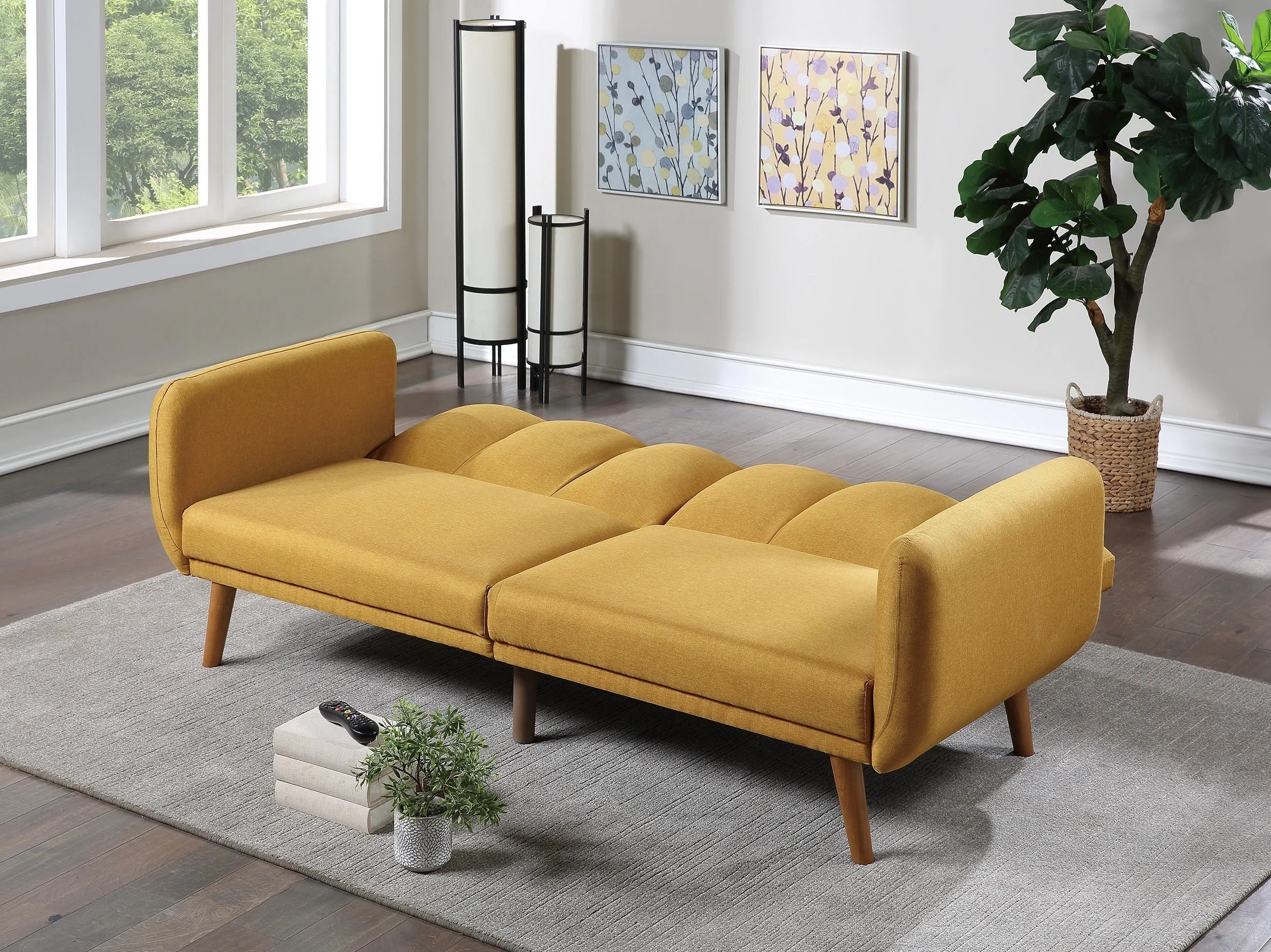 Elegant Modern Sofa-Mustard