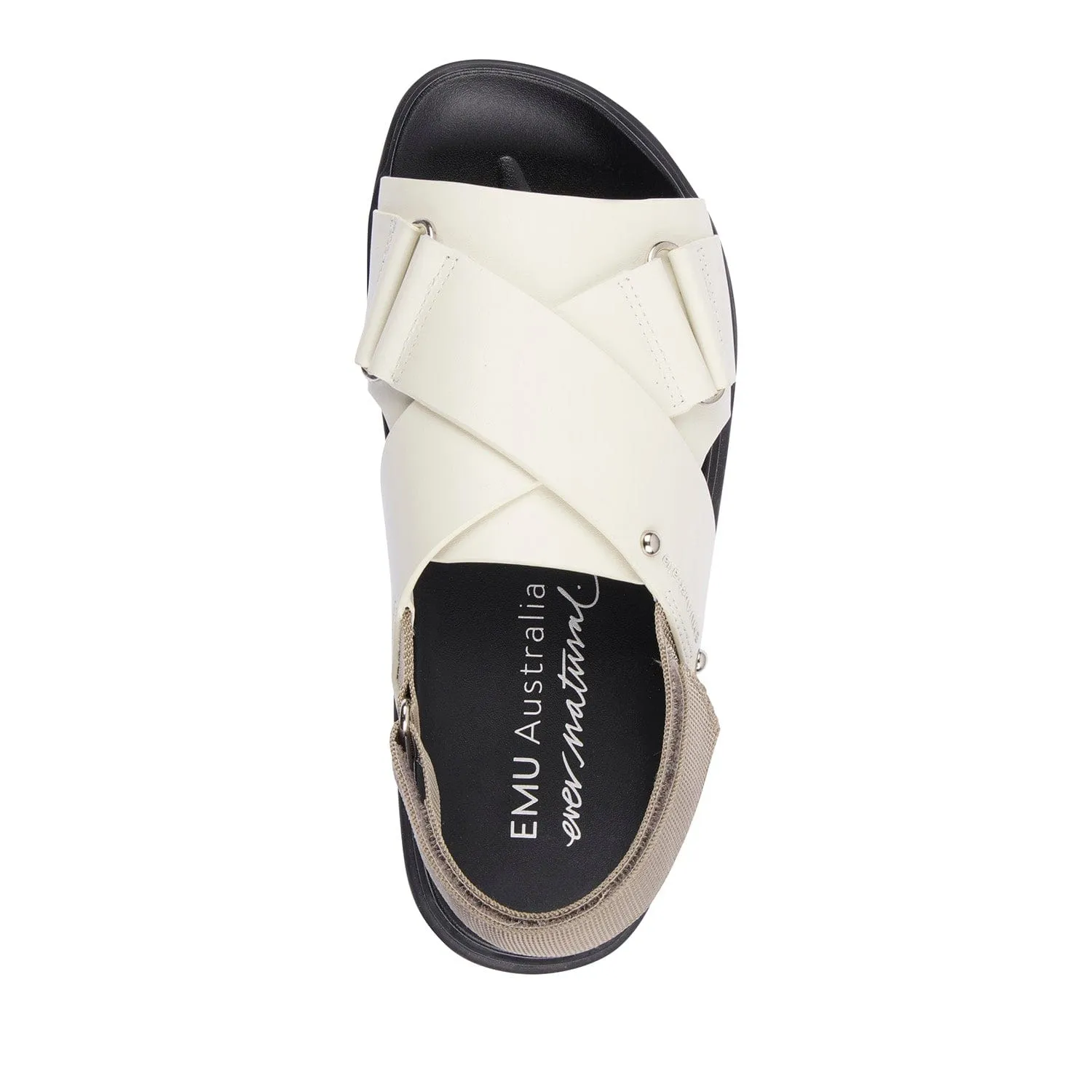 Emu Lyrebird Leather Sandals Coconut