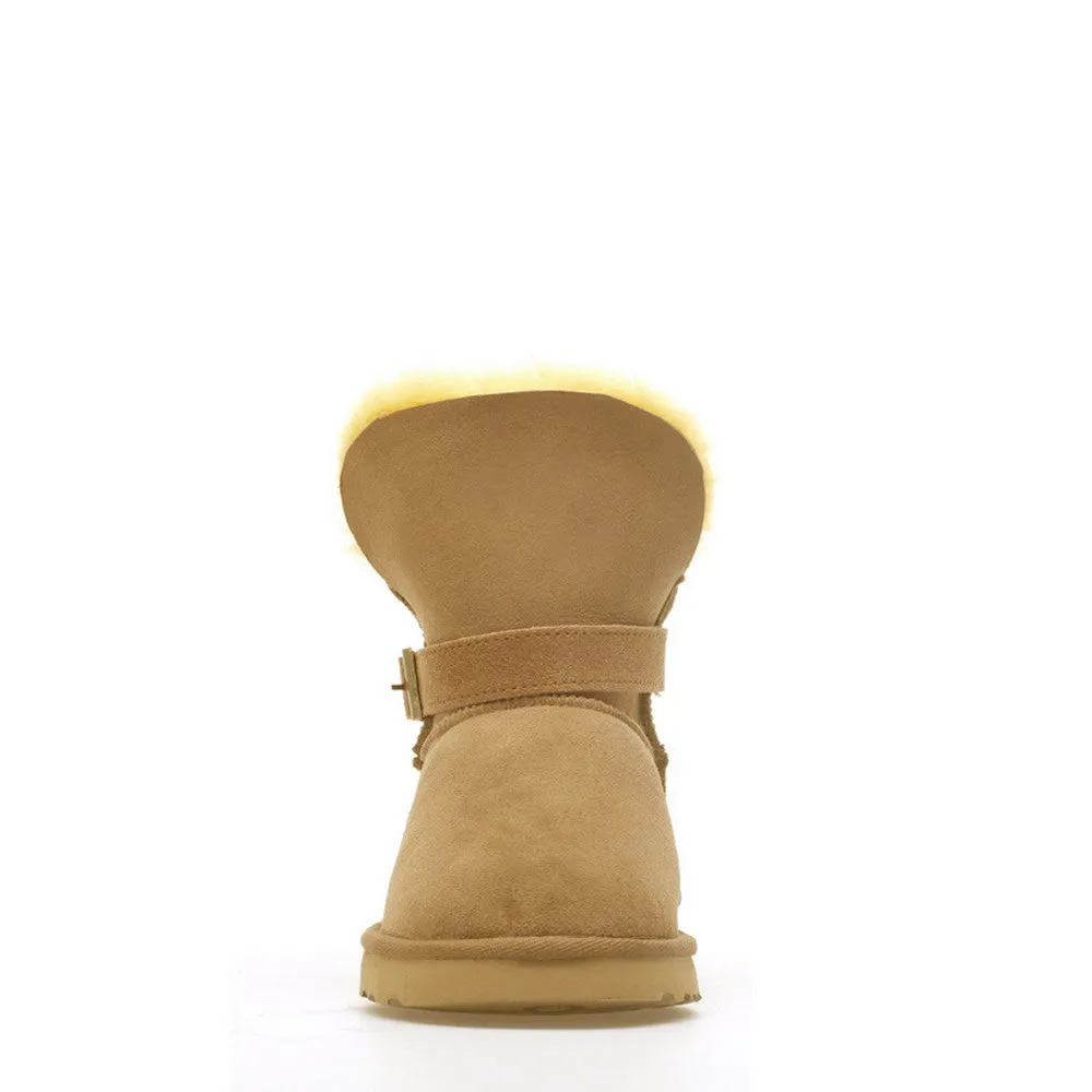 Ever Buckle Short Boots - Yellow